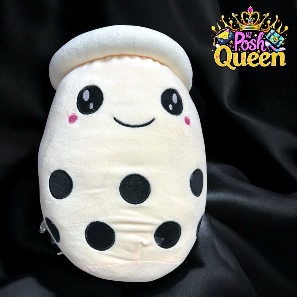 Boba Plush Cream Bubble Tea Plushie Pillow 14” Tall - Picture 1 of 3